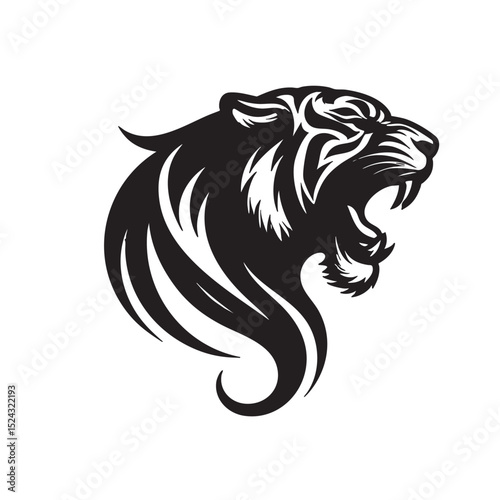 Majestic Tiger Head Illustration A Powerful Vector Design