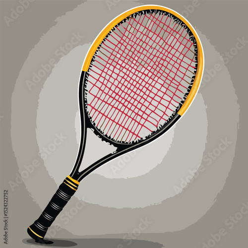 tennis racket vector comic style for graphic design purposes