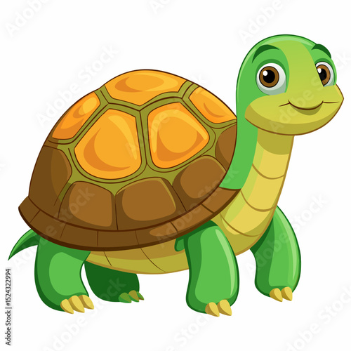 Adorable Cartoon Turtle design perfect for kids books logos branding and mascot creation featuring a friendly shelled reptile