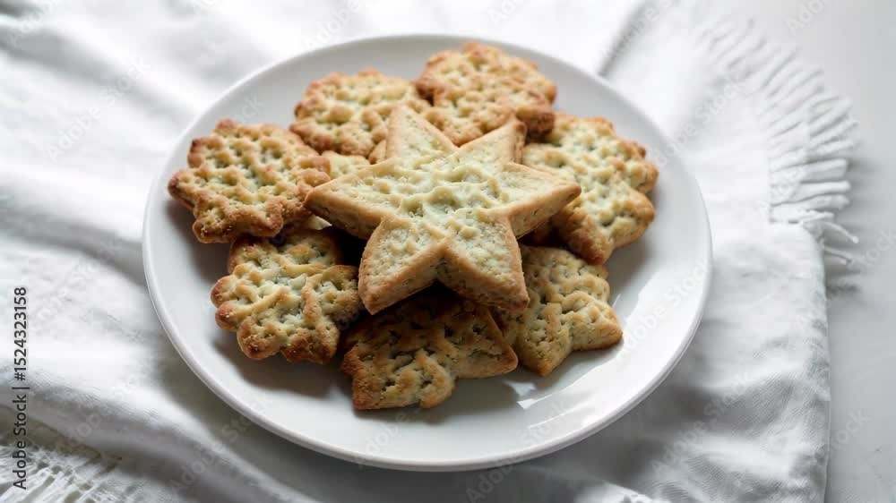 there are a plate of cookies with cheese and crackers on it