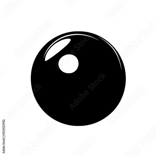 a symbol of a black ball on a transparent background ball, black, circle, icon, symbol , Generative art.
