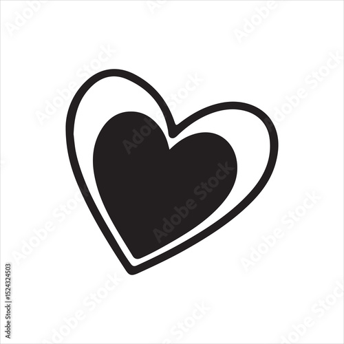 Heart Icon – Love, Like, and Favorite Symbol for Social Media and UI Design