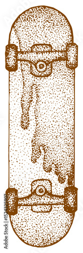 Skateboard vintage illustration