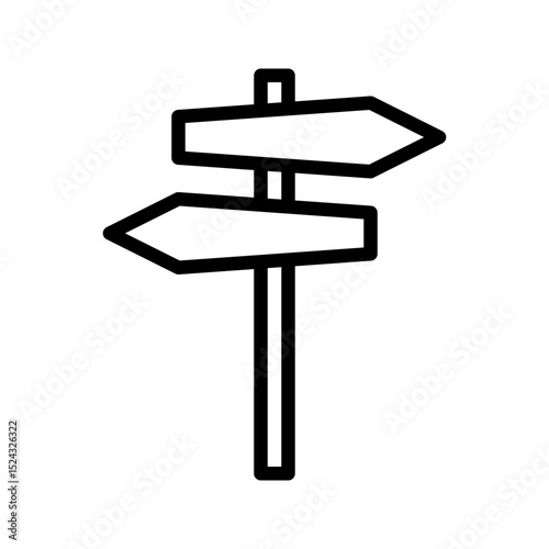 Navigation outline icon. Ideal for travel apps or route planning UI.