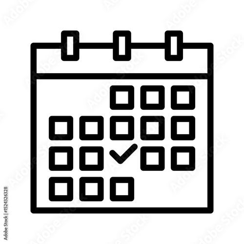 Schedule outline icon. Perfect for travel apps or itinerary UI.