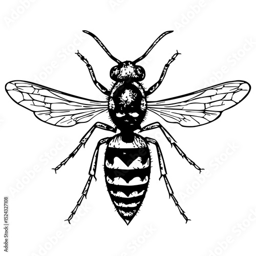 wasp vector realistic line icon on white background
Vector line icon animal, wildlife