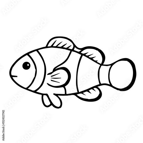 clown fish vector realistic line icon on white background
Vector line icon animal, wildlife