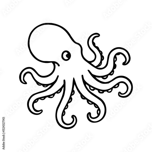 octopus vector realistic line icon on white background
Vector line icon animal, wildlife