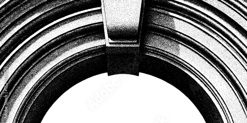 Intricate engraved illustration of architectural segmented arch vault design