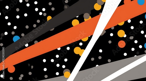 Abstract design with lines and circles