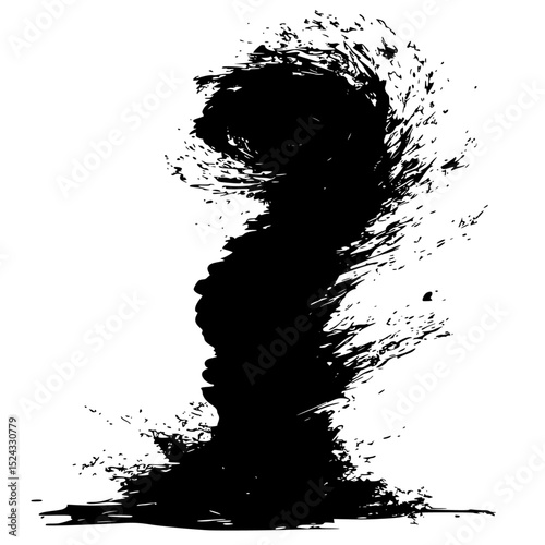 a black and white image of a man in a grunge style abstract, black, image, man , Generative art.