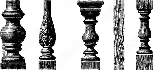 Intricate victorian stairway design elements for historical architecture