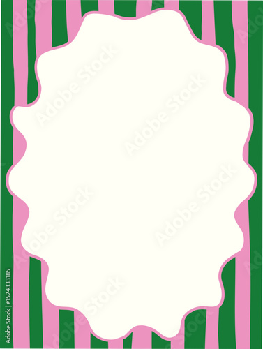 Vintage hand drawn frames with curve lines in whimsical Mediterranean. Minimalist La dolce vita Italian style rectangle border and Vector elegant minimalist line art borders for poster,banner,wedding 