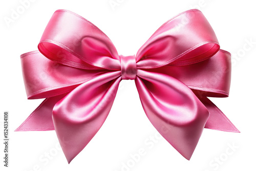 pink bow isolated on white background