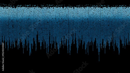 Digital waterfall of binary data cascade