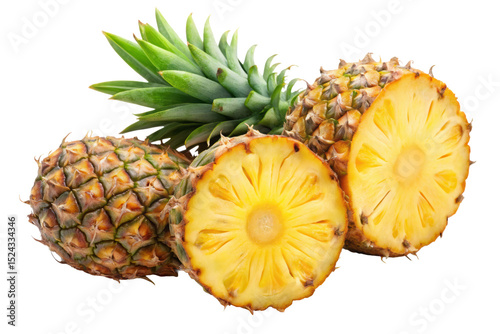 pineapple on white background isolated on white