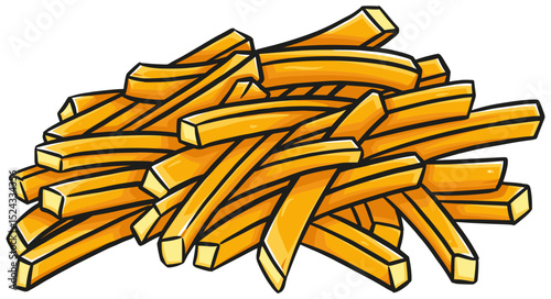 french fries vector illustration