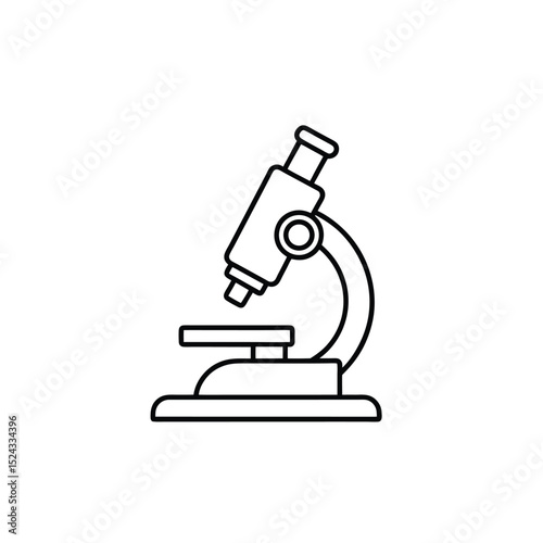 Microscope icon line art vector  - simple line art of microscope.