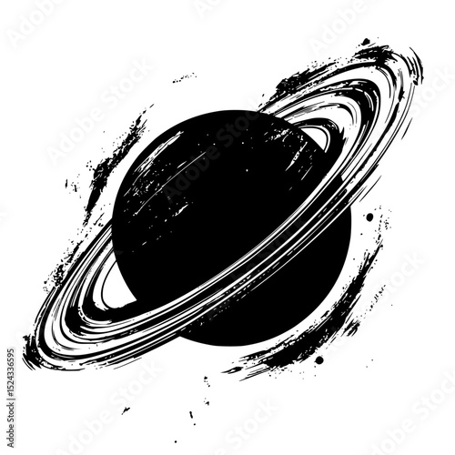 art of a planet in space with rings art, planet, ring, solar, space, system , Generative art.