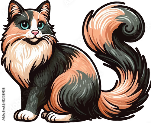 a  cute cat vector illustration