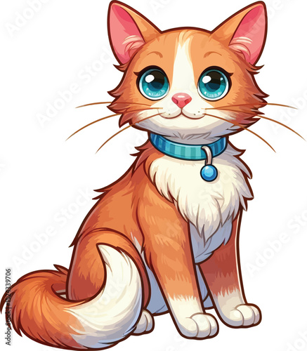 a  cute cat vector illustration