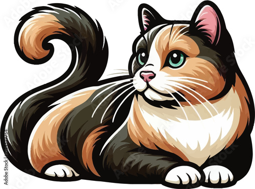a  cute cat vector illustration