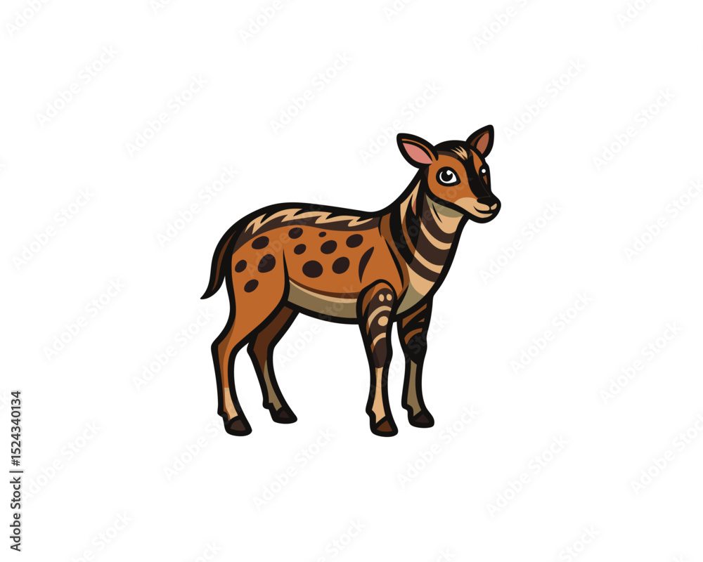 Fototapeta premium Wildlife Animal Vector Icons Set on White Background Jungle and Safari Animals Vector Illustration