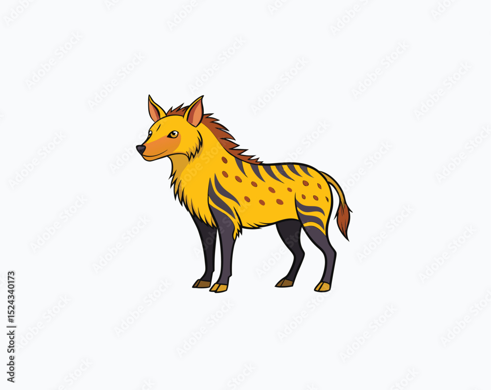 Fototapeta premium Wildlife Animal Vector Icons Set on White Background Jungle and Safari Animals Vector Illustration