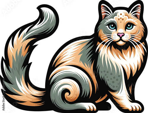 a  cute cat vector illustration