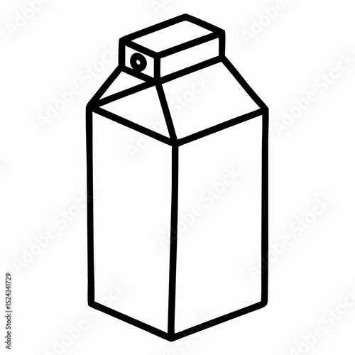Blank Carton Milk Packaging Template Design