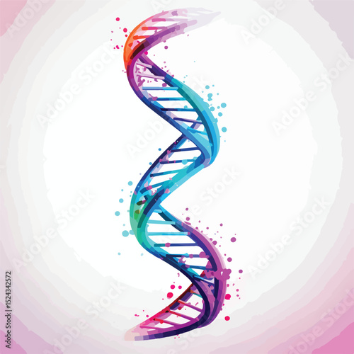 Detailed DNA Molecule Structure for Genetics Research and Scientific Projects