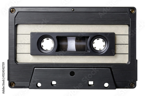 old audio cassette isolated on white