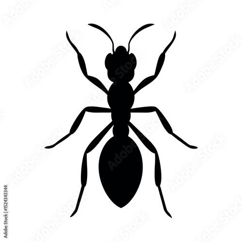 Army Ant Insect Silhouette Vector Illustration