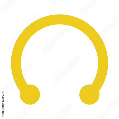 Set of 8 "Piercing" icons with an unexpanded vector & 1 silhouette - Stylish piercing icon featuring a stud and ear outline. Ideal for fashion, body art, and jewelry themes