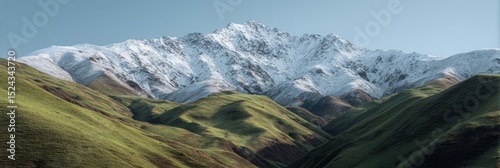 Snow-kissed peaks cradle verdant whispers, anointing tranquil Spring Equinox and rarefied Wilderness Wellness Week celebrations photo