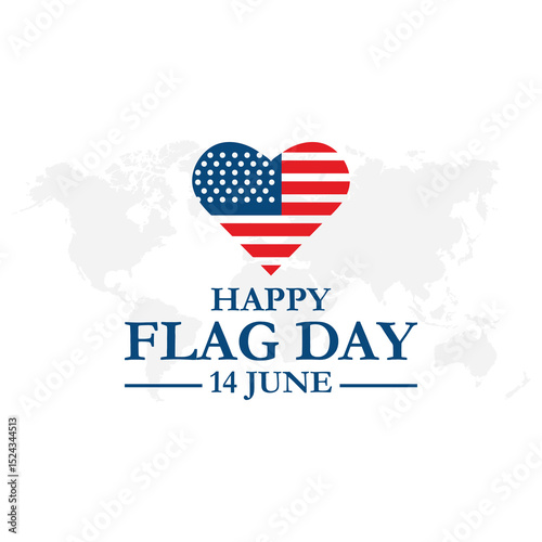 Flag Day In United States June 14. Flag Day background template. Vector illustration. Vector file, eps file.