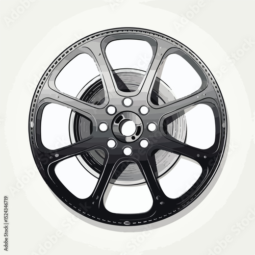 Professional Film and Movie Reel Stock Vector Illustration for Creative Projects