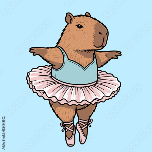 Adorable Ballerina Hamster Dancing Gracefully In Pink Tutu Surrounded By Joyful Atmosphere