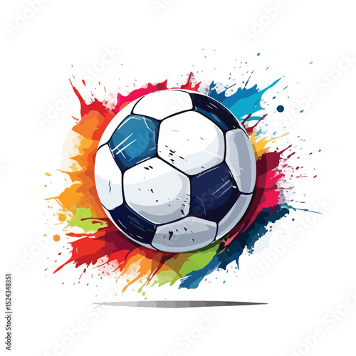 Vibrant Soccer Design Football Icon Illustration for Sports Events and Marketing Materials