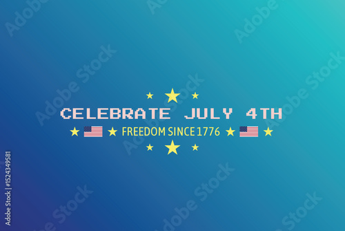 Celebrate July 4th Freedom Since 1776 Retro Poster