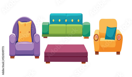 A modern car in a luxurious room with a comfortable yellow sofa and contemporary furniture design