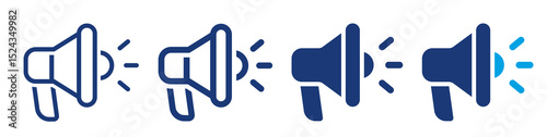 Megaphone vector icons. Loudspeaker symbols set. Advertising concept.