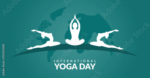 International Yoga day celebration greeting background design
