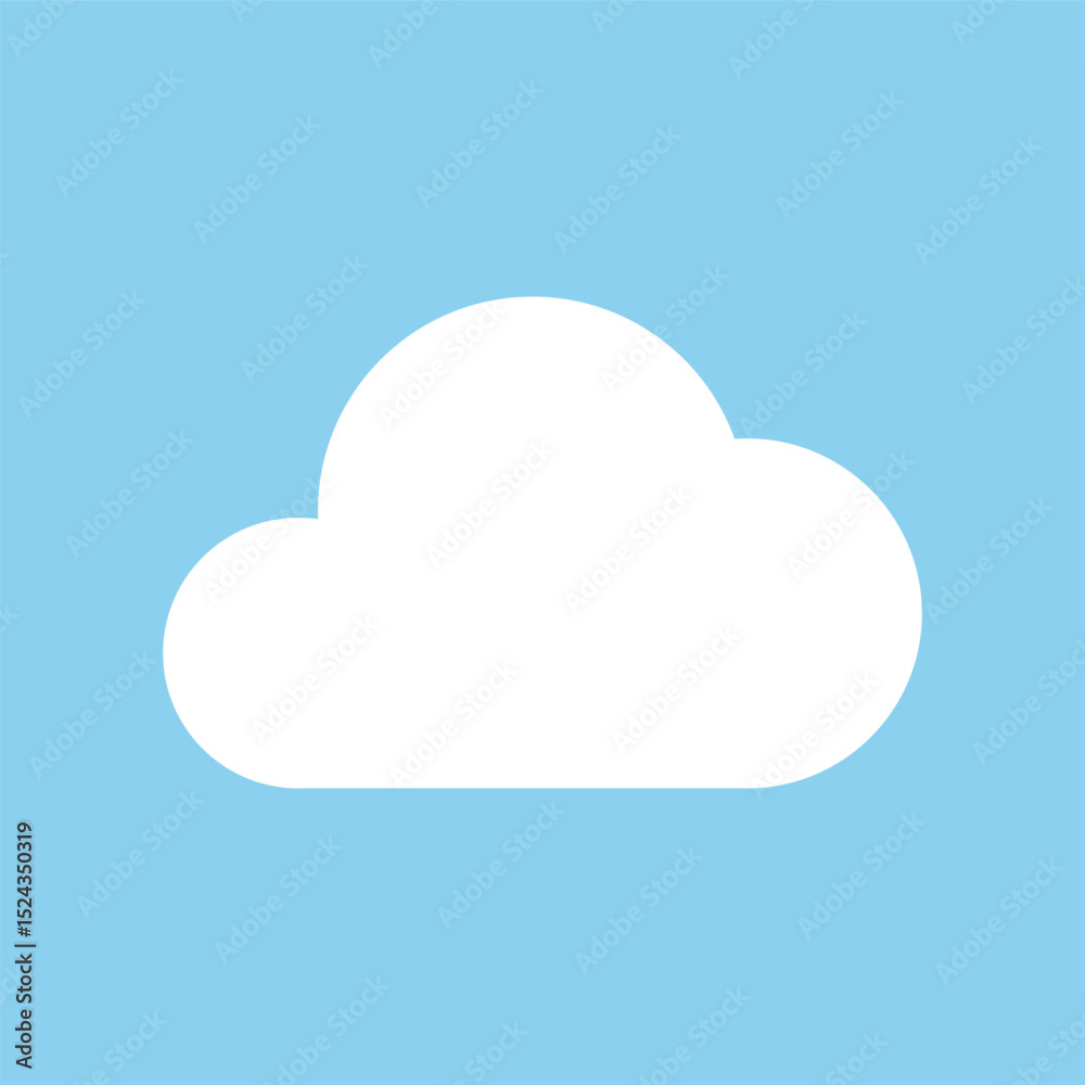 Silhouettes of fluffy clouds on a blue background. Design elements for weather forecasting, web interface, or cloud-based data storage applications. Vector EPS 10. Silhouettes of fluffy clouds on a blue background. Design elements for weather forecasting, web interface, or cloud-based data storage applications. Vector EPS 10.