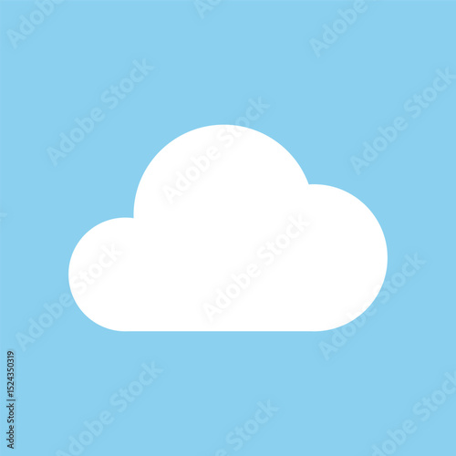 Silhouettes of fluffy clouds on a blue background. Design elements for weather forecasting, web interface, or cloud-based data storage applications. Vector EPS 10.