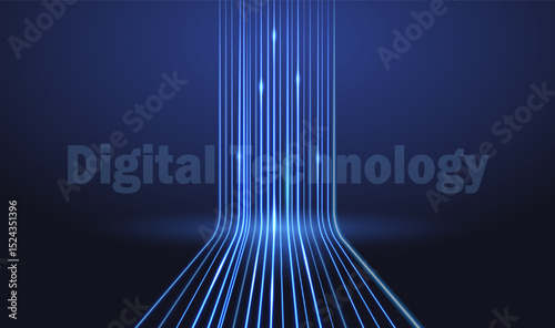 Abstract design of an Internet network using a futuristic fiber-optic communication line. Futuristic background for wireless data transmission using 5g, 6g technology. Vector EPS 10.
