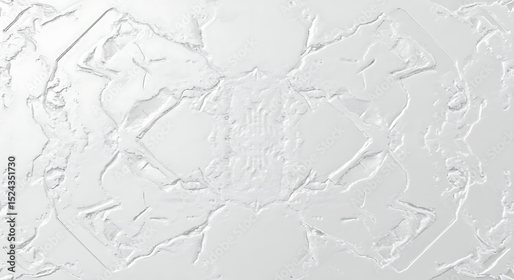 Obraz premium embossed geometric texture in white and gray shadow, isolated on a white background