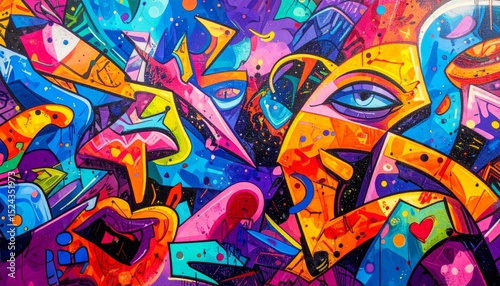 Wallpaper Mural crunchy abstract background, psychedelic illustration Torontodigital.ca