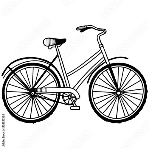 Bicycle Vector Illustration Vintage Style Bike Graphic Design Element