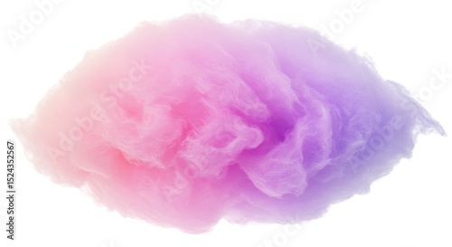 fluffy cotton candy texture with dreamy gradient colors, isolated on white background

